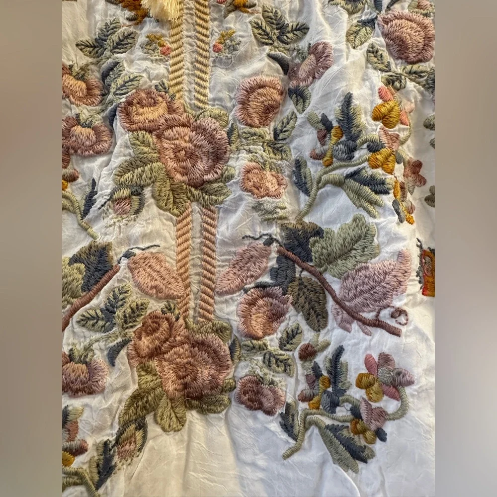 NWT! Johnny Was White Floral Embroidered “Lantana Blouse” - Picture 3 of 8